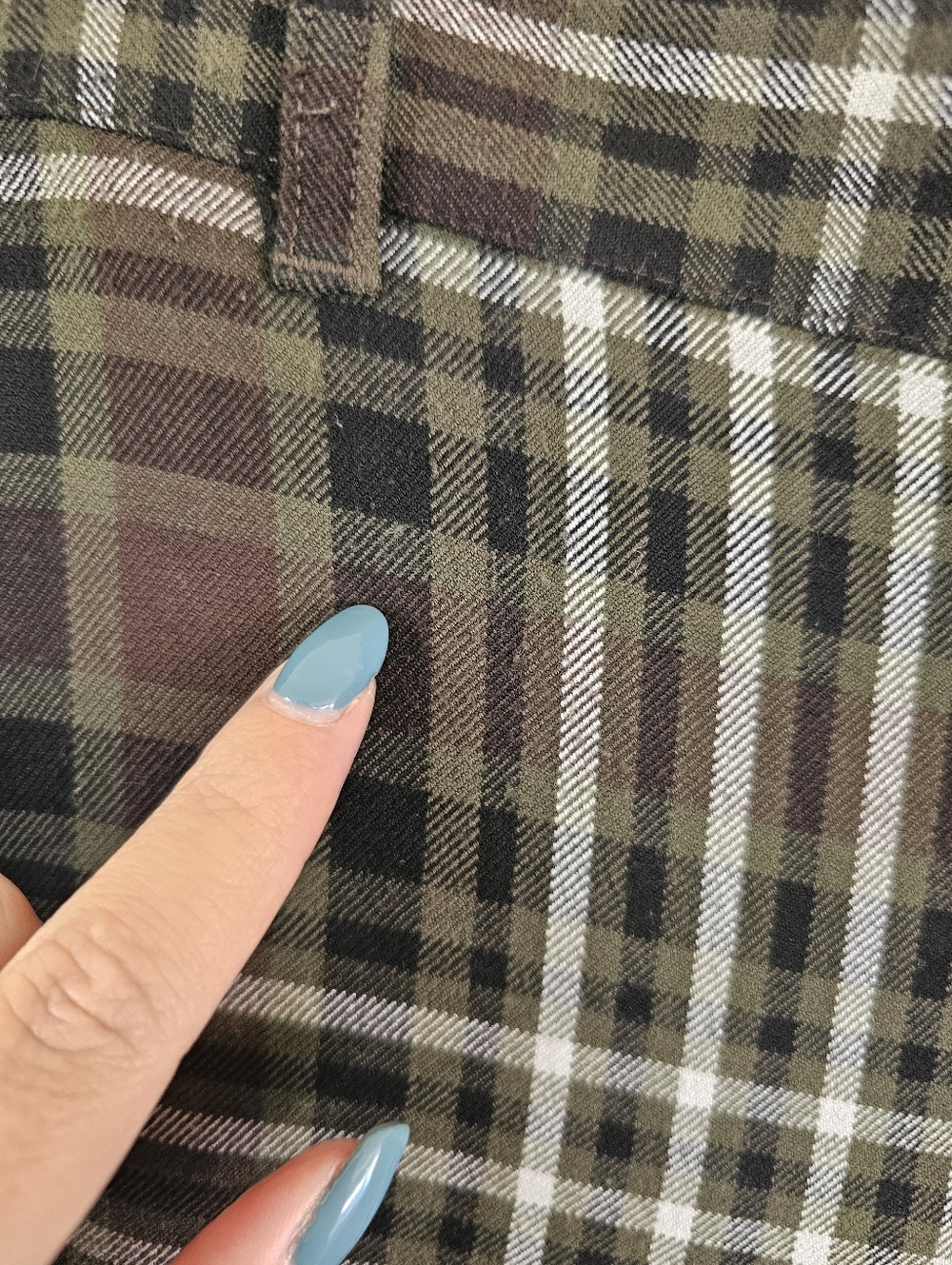 Free People Plaid Jules Pants Green Plaid Wide-Leg Trousers - Picture 9 of 14